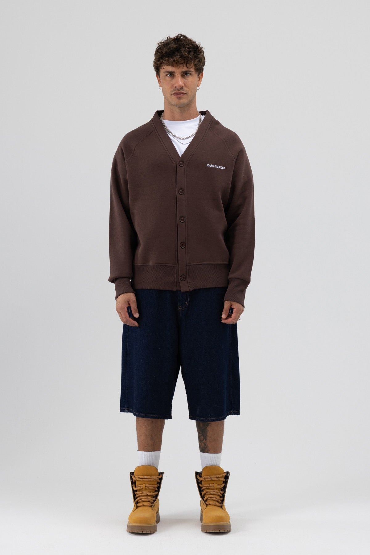 Oversize Düğmeli Sweatshirt