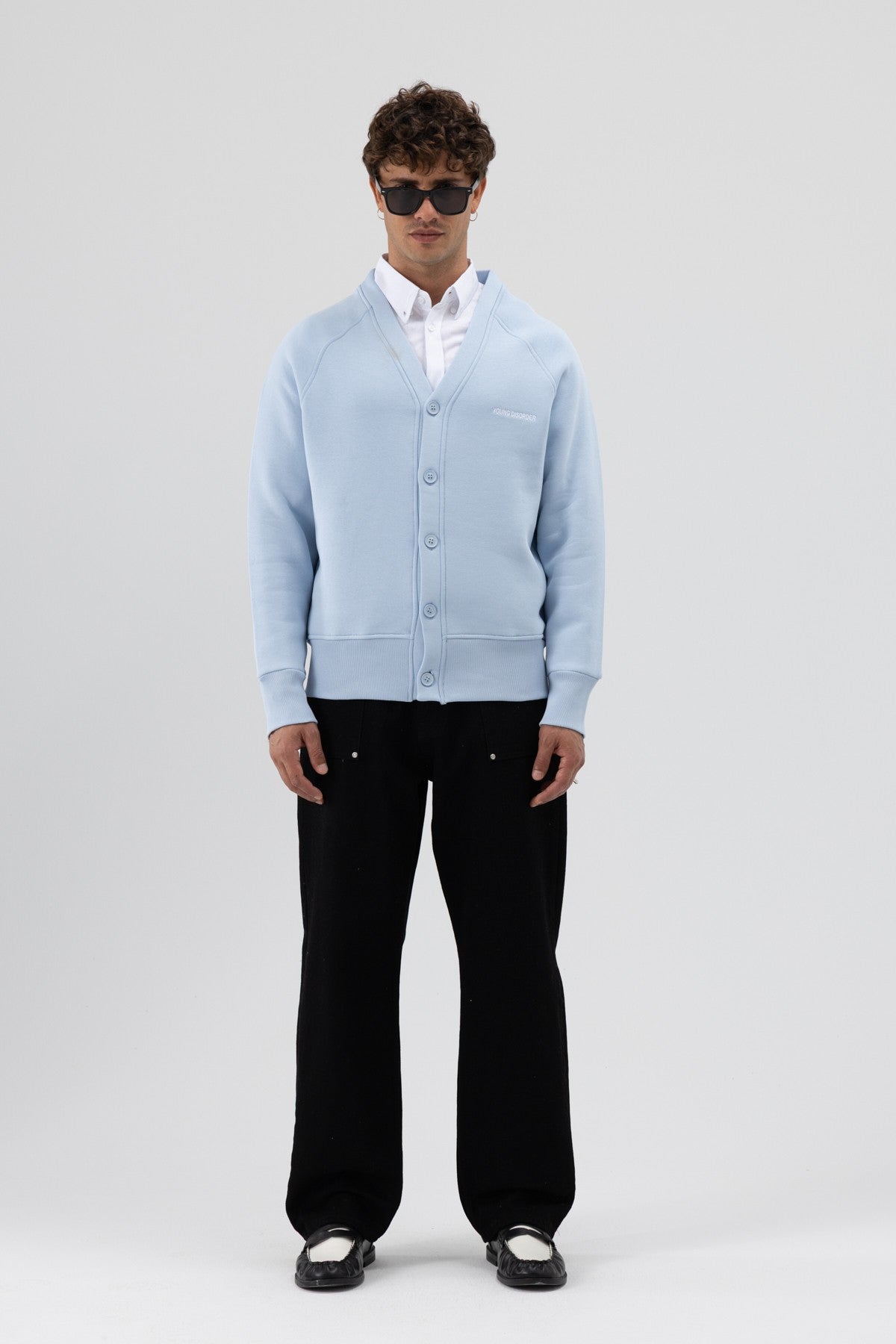 Oversize Düğmeli Sweatshirt