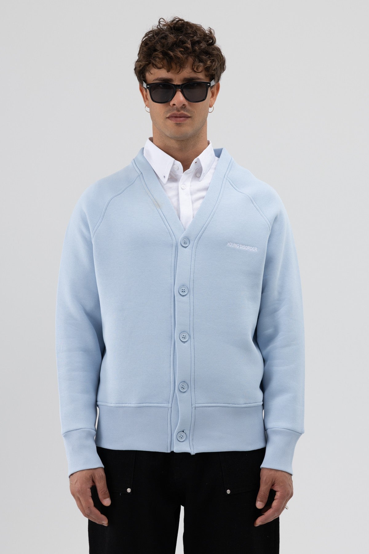 Oversize Düğmeli Sweatshirt