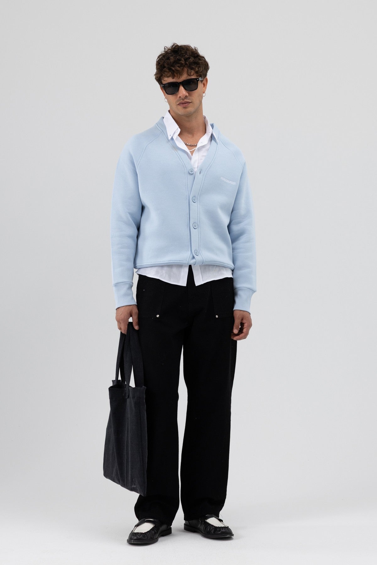 Oversize Düğmeli Sweatshirt
