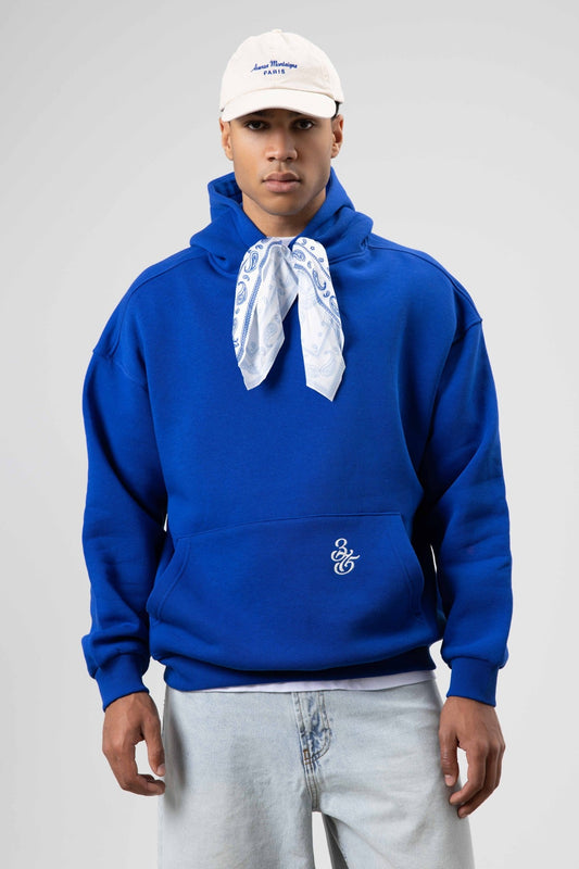 Oversize Fular Detaylı Kapüşonlu Sweatshirt