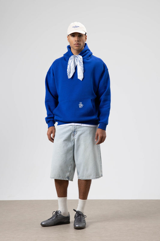 Oversize Fular Detaylı Kapüşonlu Sweatshirt