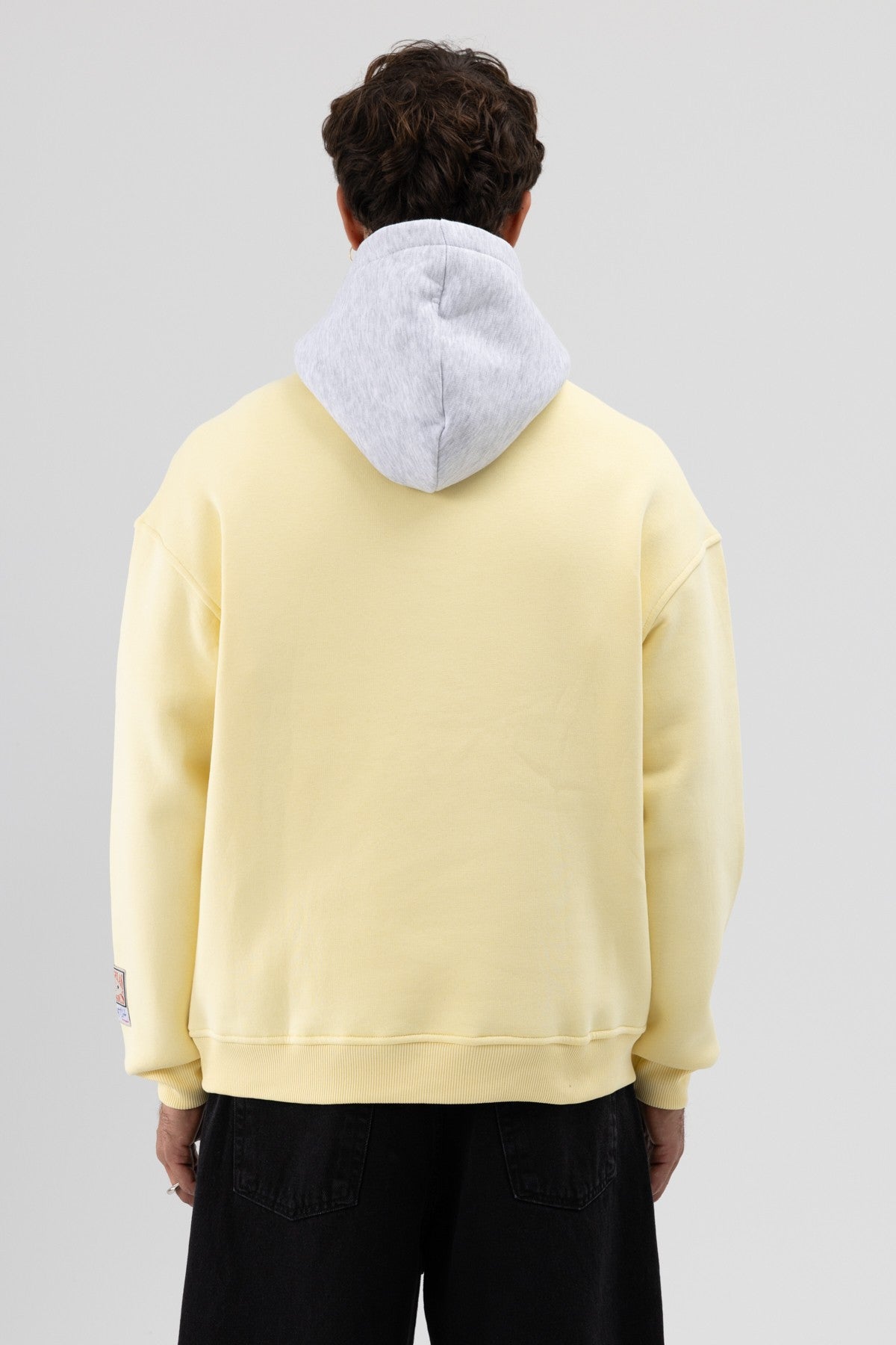Çift Renk Baskılı Oversize Sweatshirt