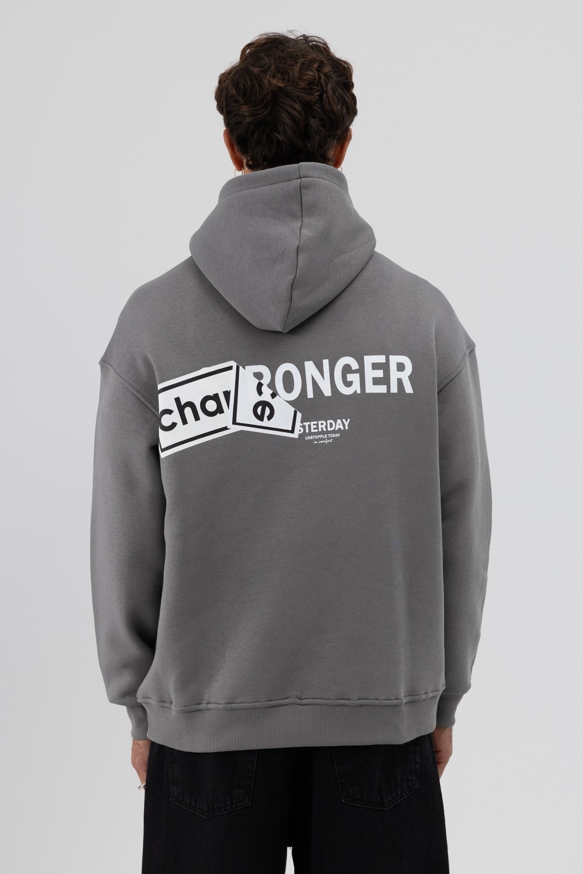 Oversize Arka Baskılı Sweatshirt