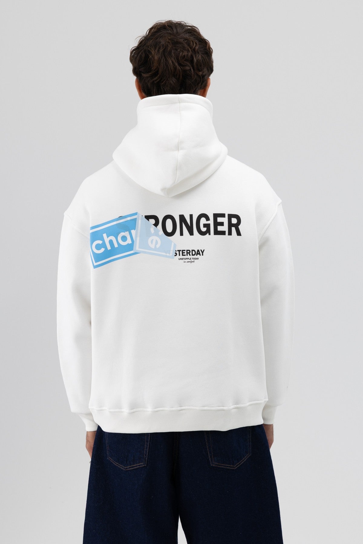 Oversize Arka Baskılı Sweatshirt