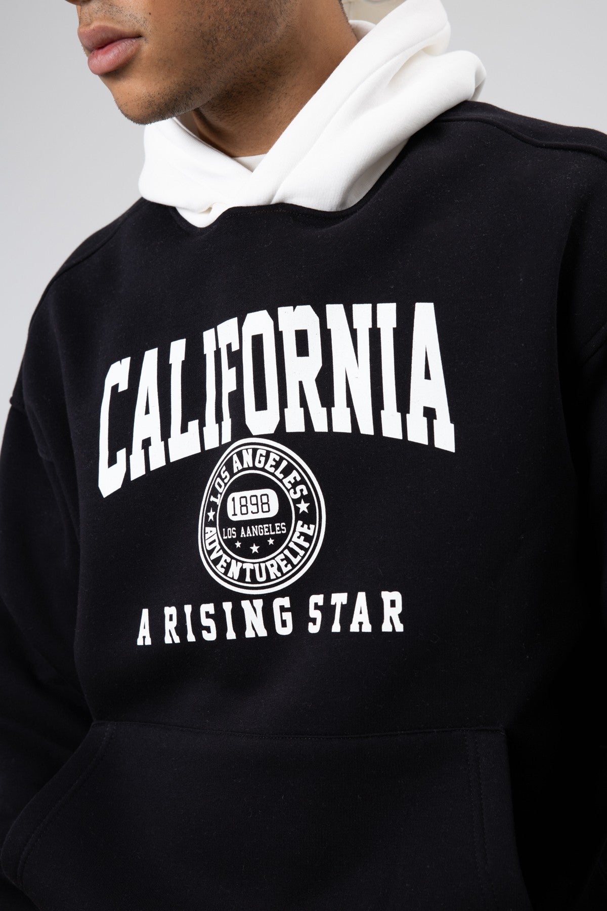 Çift Renk Baskılı Oversize Sweatshirt