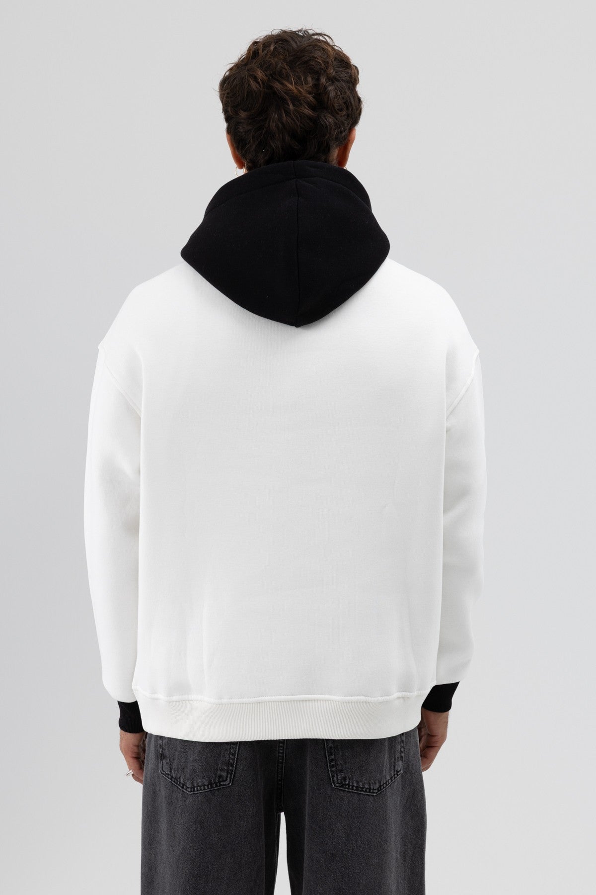 Çift Renk Baskılı Oversize Sweatshirt