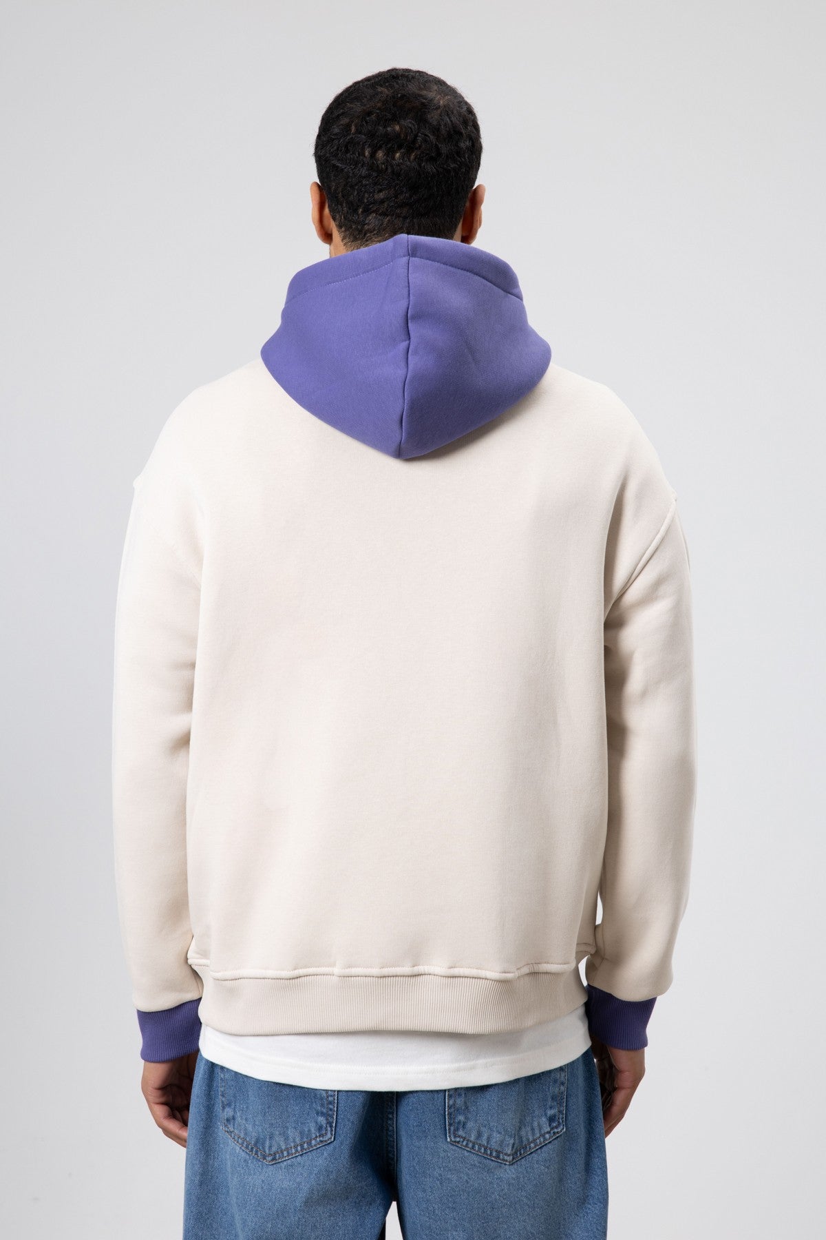 Çift Renk Baskılı Oversize Sweatshirt