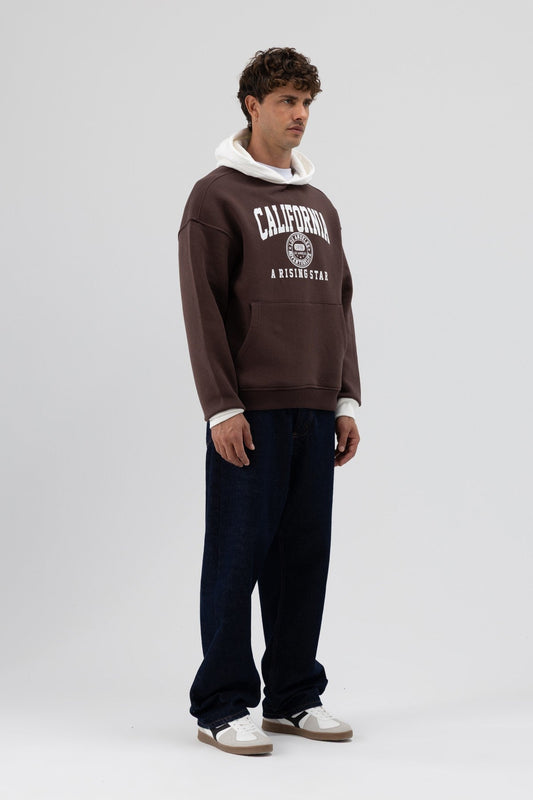 Çift Renk Baskılı Oversize Sweatshirt