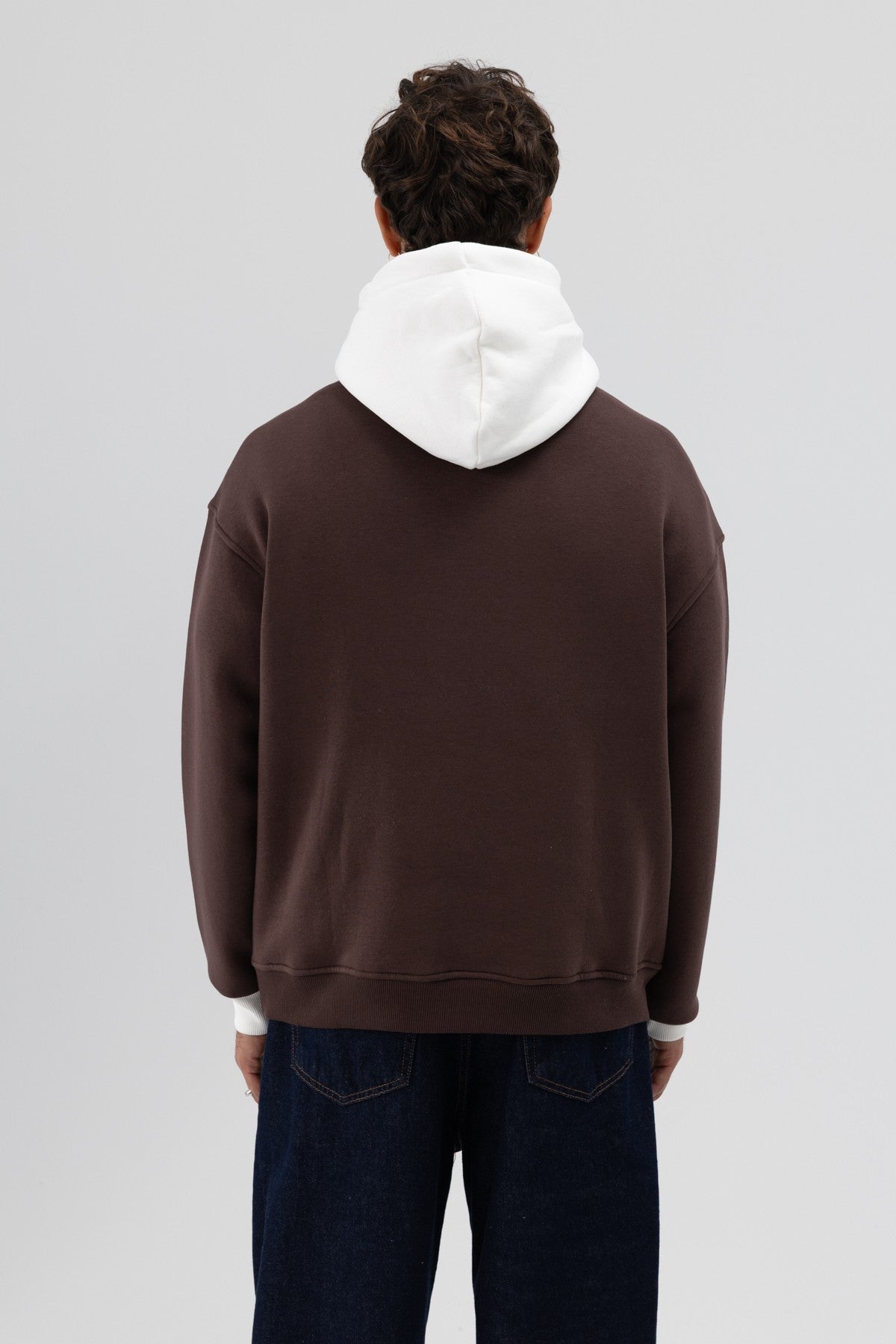 Çift Renk Baskılı Oversize Sweatshirt