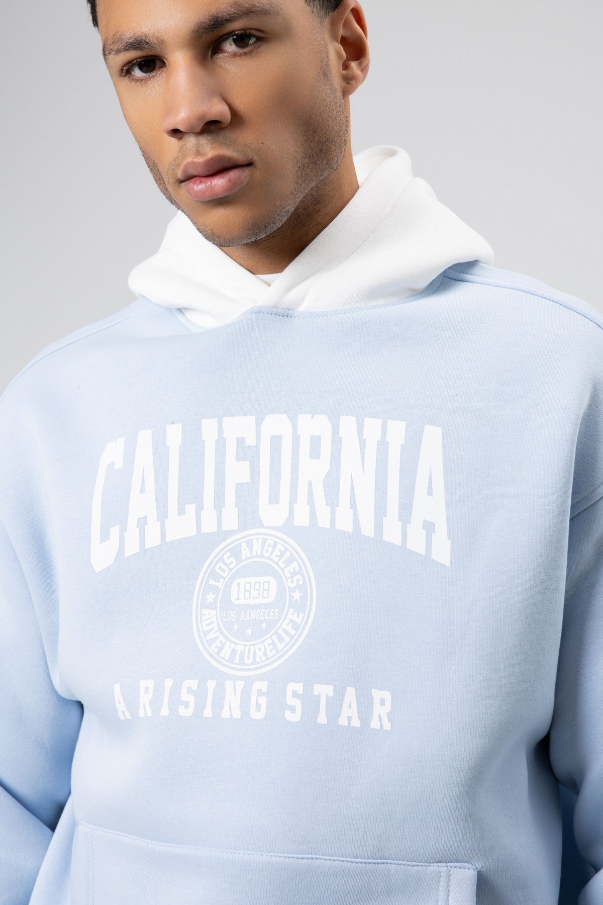Çift Renk Baskılı Oversize Sweatshirt