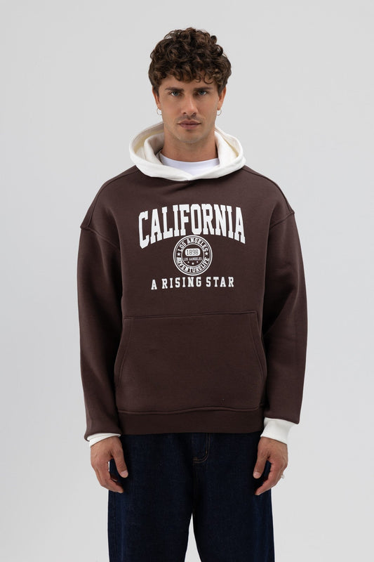 Çift Renk Baskılı Oversize Sweatshirt