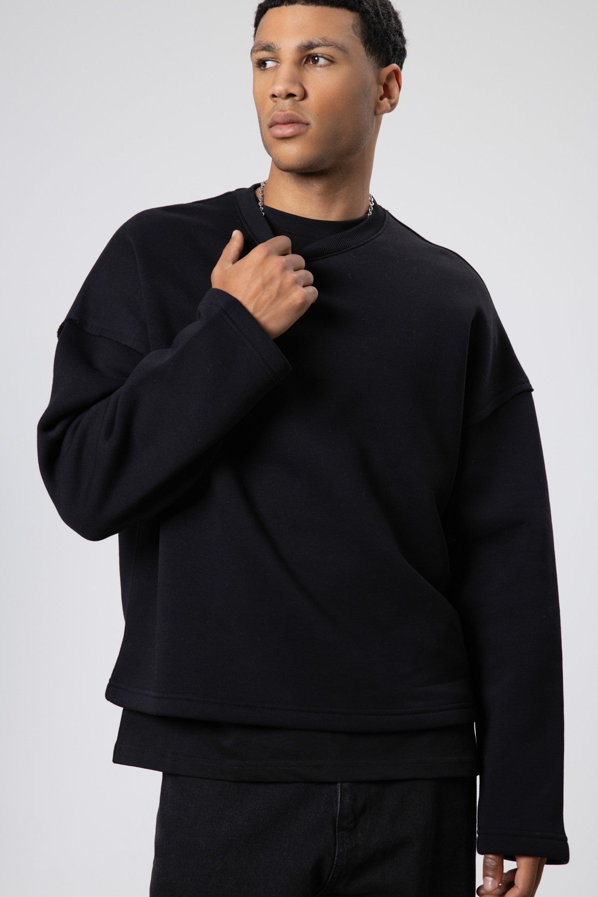 Boxy Fit Basic Sweatshirt