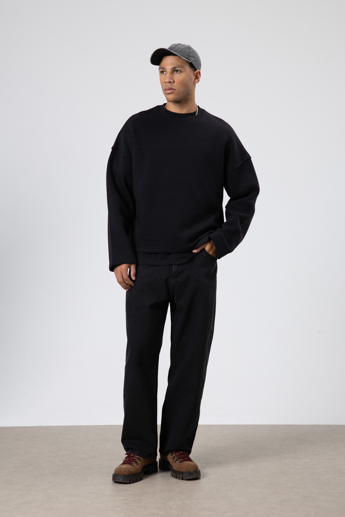 Boxy Fit Basic Sweatshirt