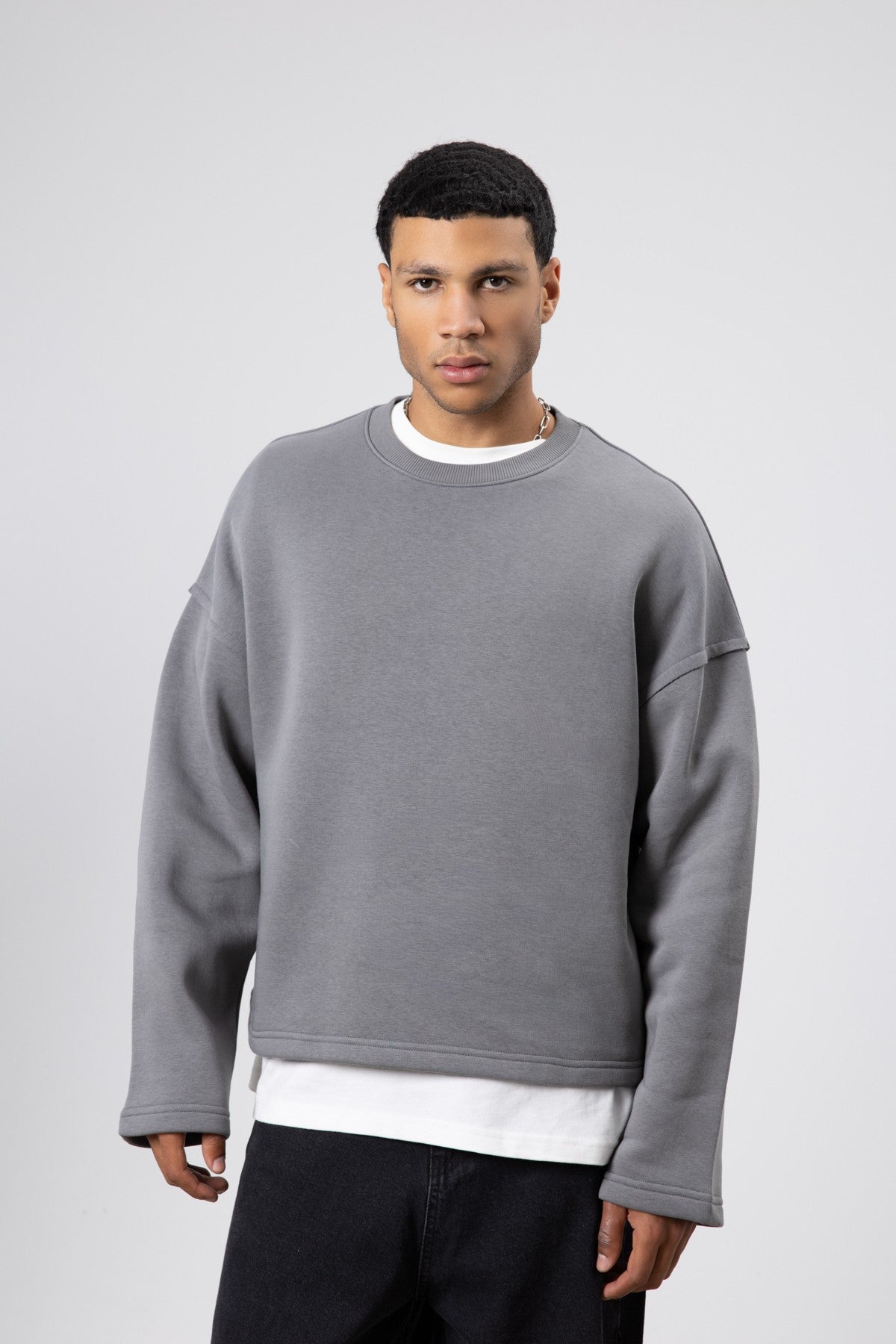 Boxy Fit Basic Sweatshirt