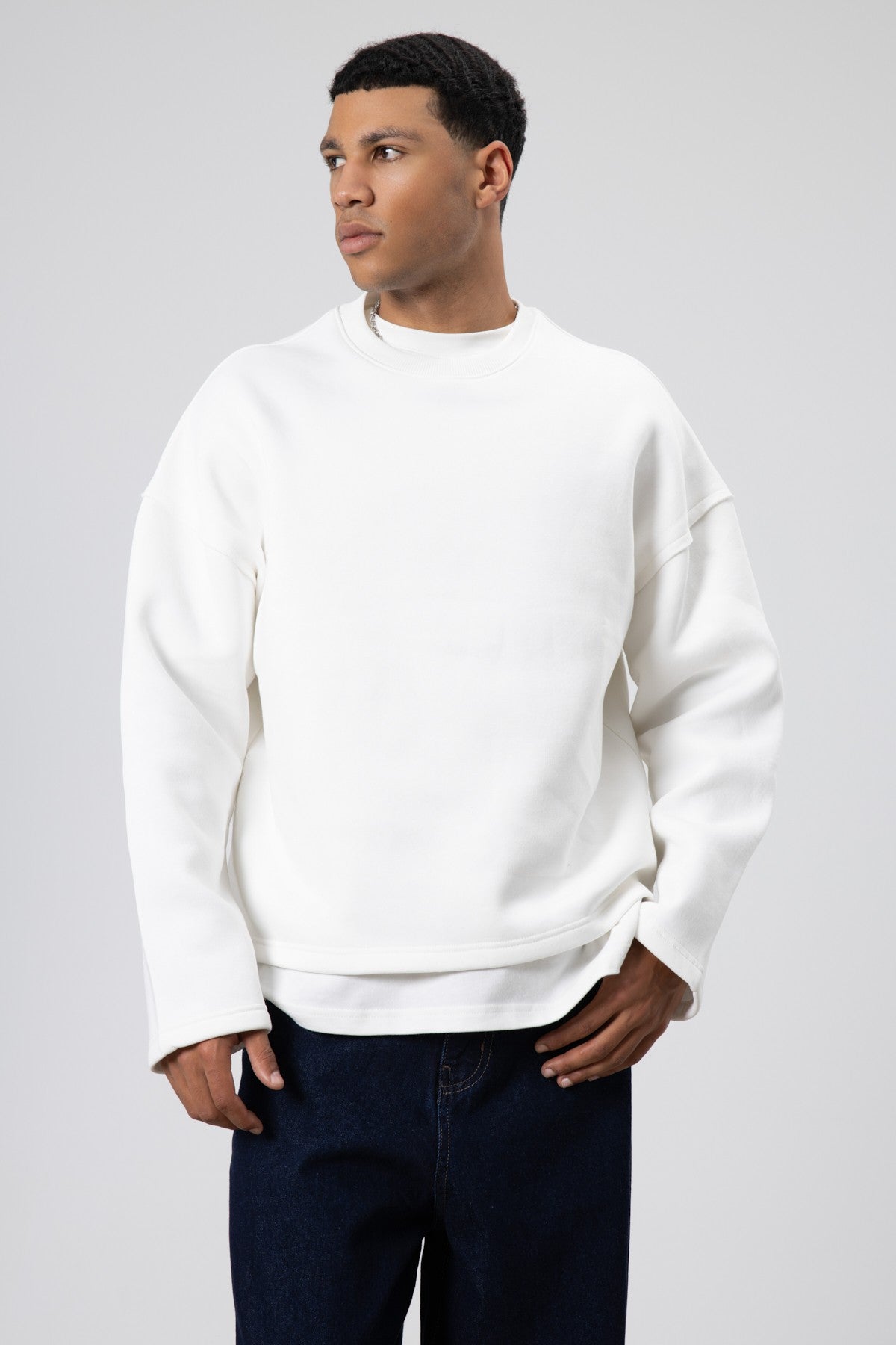 Boxy Fit Basic Sweatshirt