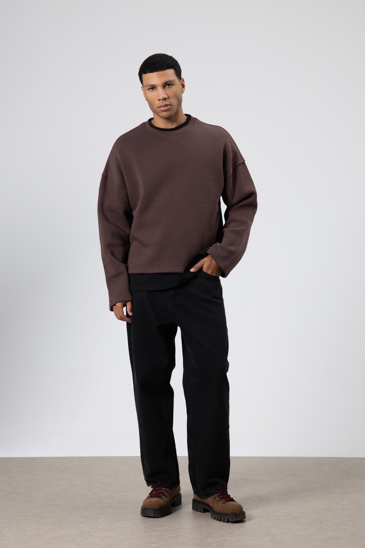 Boxy Fit Basic Sweatshirt