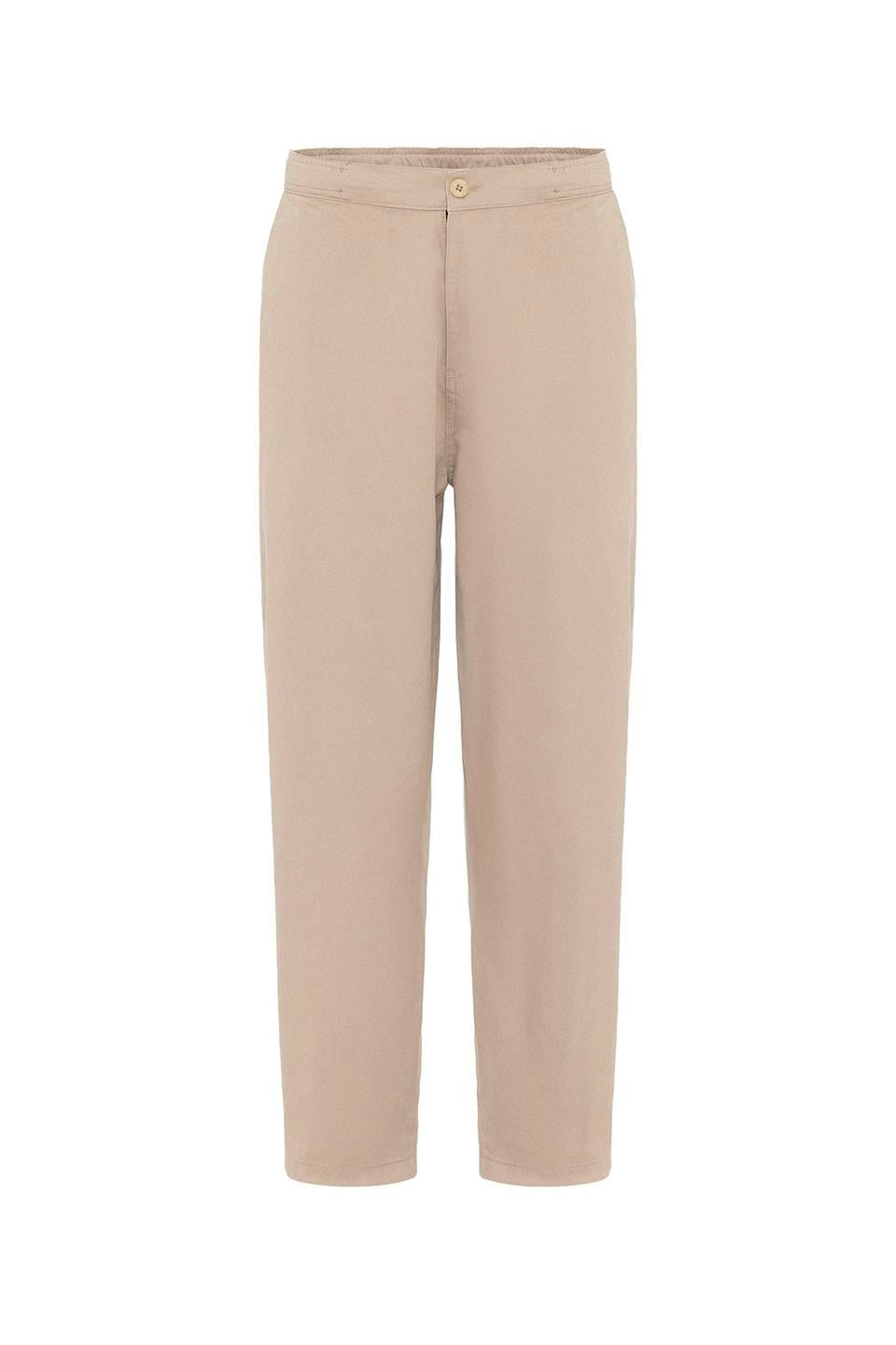 Yıkamalı Gabardin Baggy Pantolon
