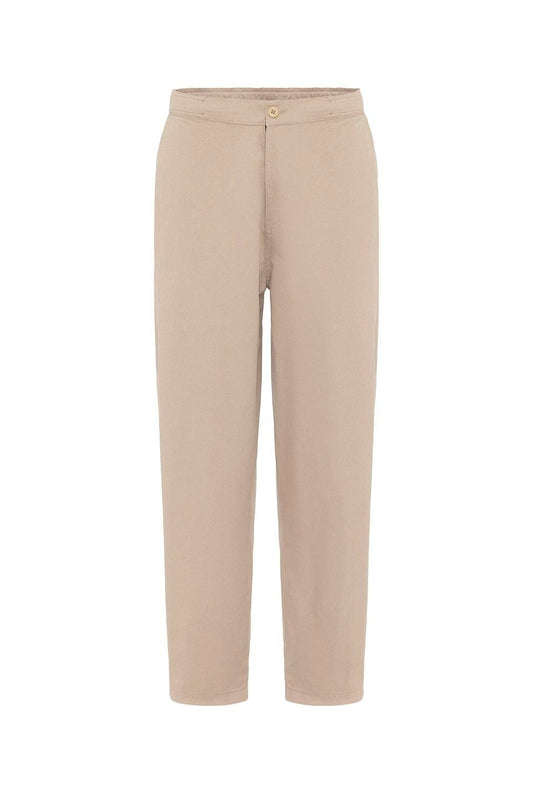 Yıkamalı Gabardin Baggy Pantolon