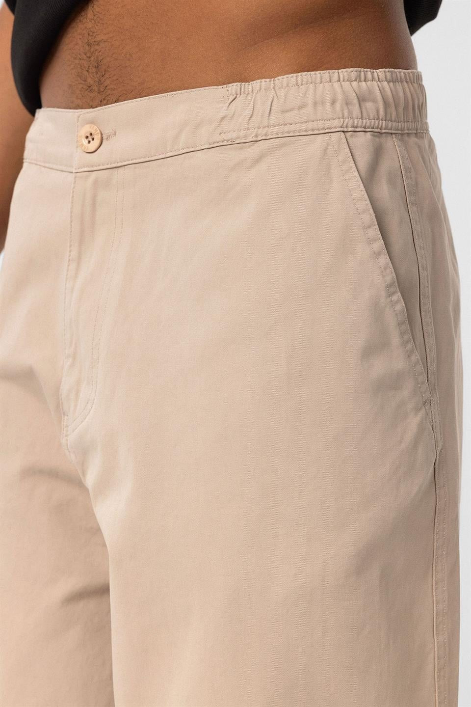 Yıkamalı Gabardin Baggy Pantolon