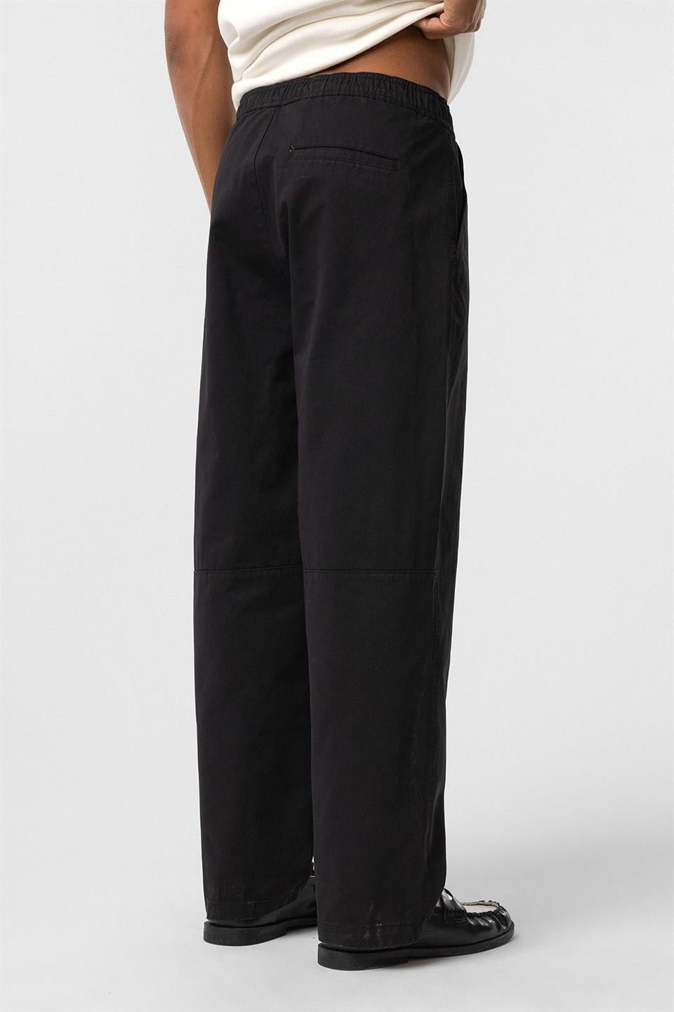 Yıkamalı Gabardin Baggy Pantolon
