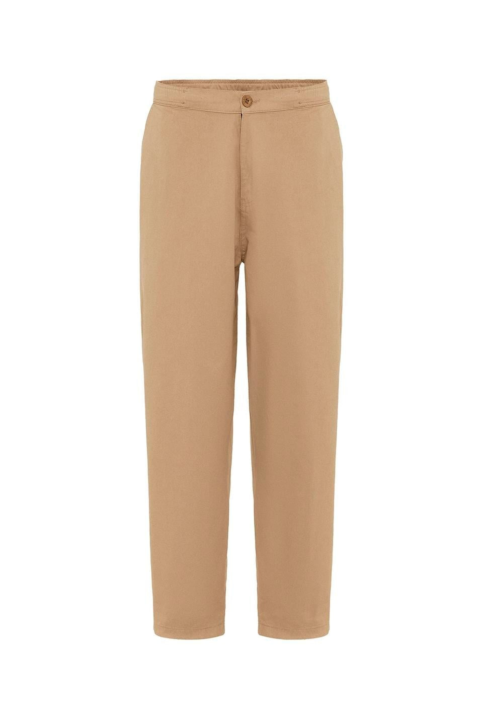 Yıkamalı Gabardin Baggy Pantolon