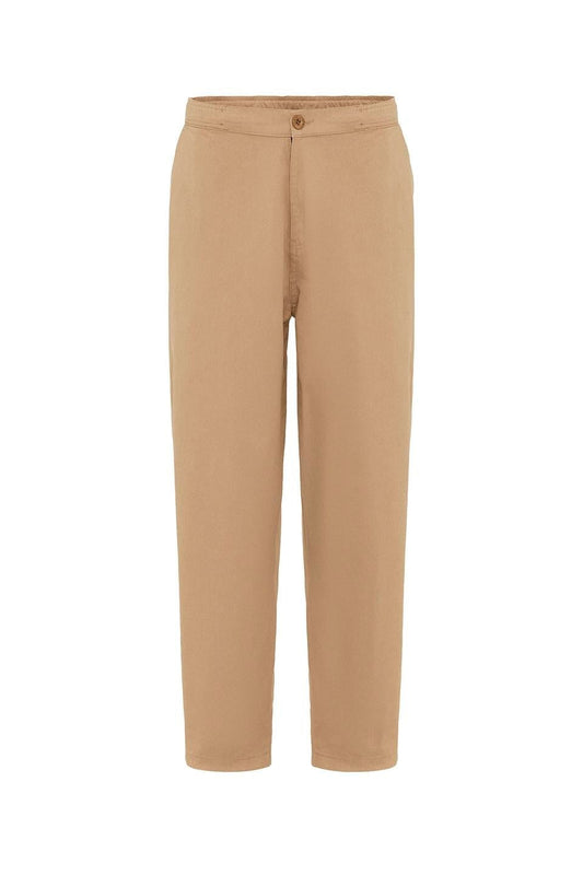 Yıkamalı Gabardin Baggy Pantolon