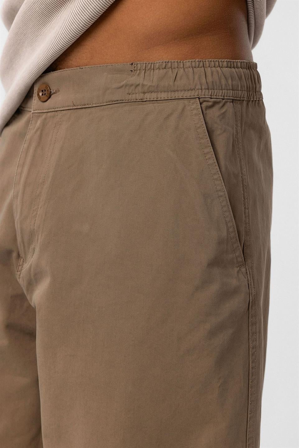 Yıkamalı Gabardin Baggy Pantolon