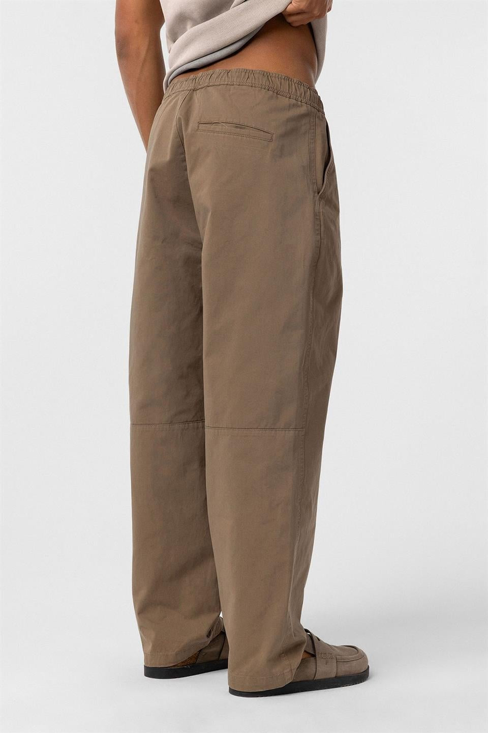 Yıkamalı Gabardin Baggy Pantolon