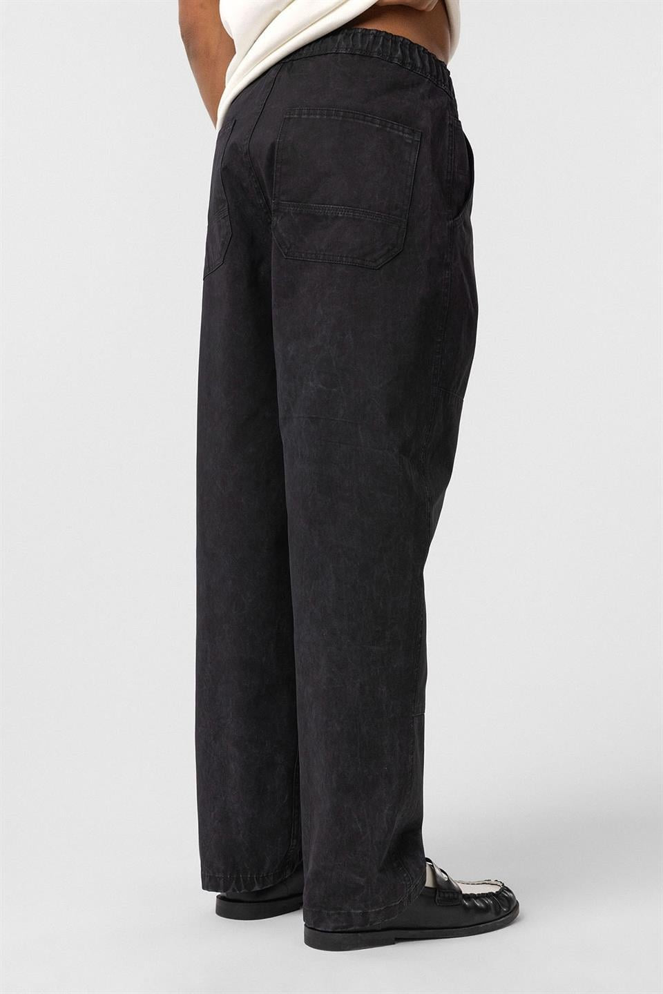 Yıkamalı Baggy Gabardin Pantolon