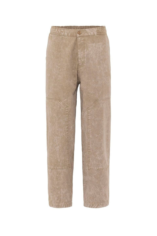 Yıkamalı Baggy Gabardin Pantolon