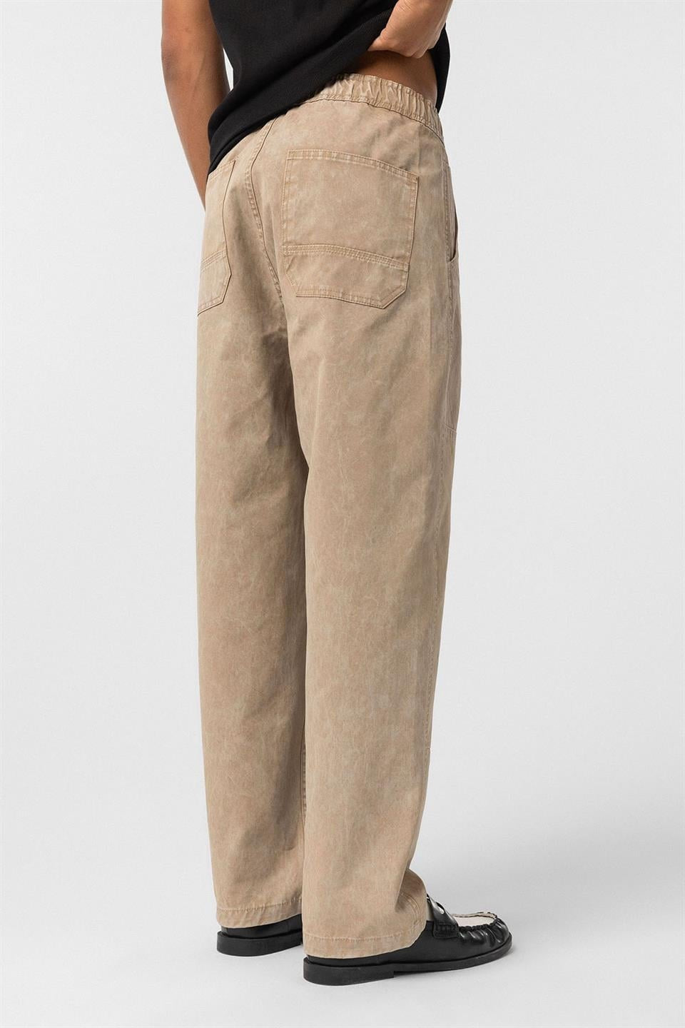 Yıkamalı Baggy Gabardin Pantolon