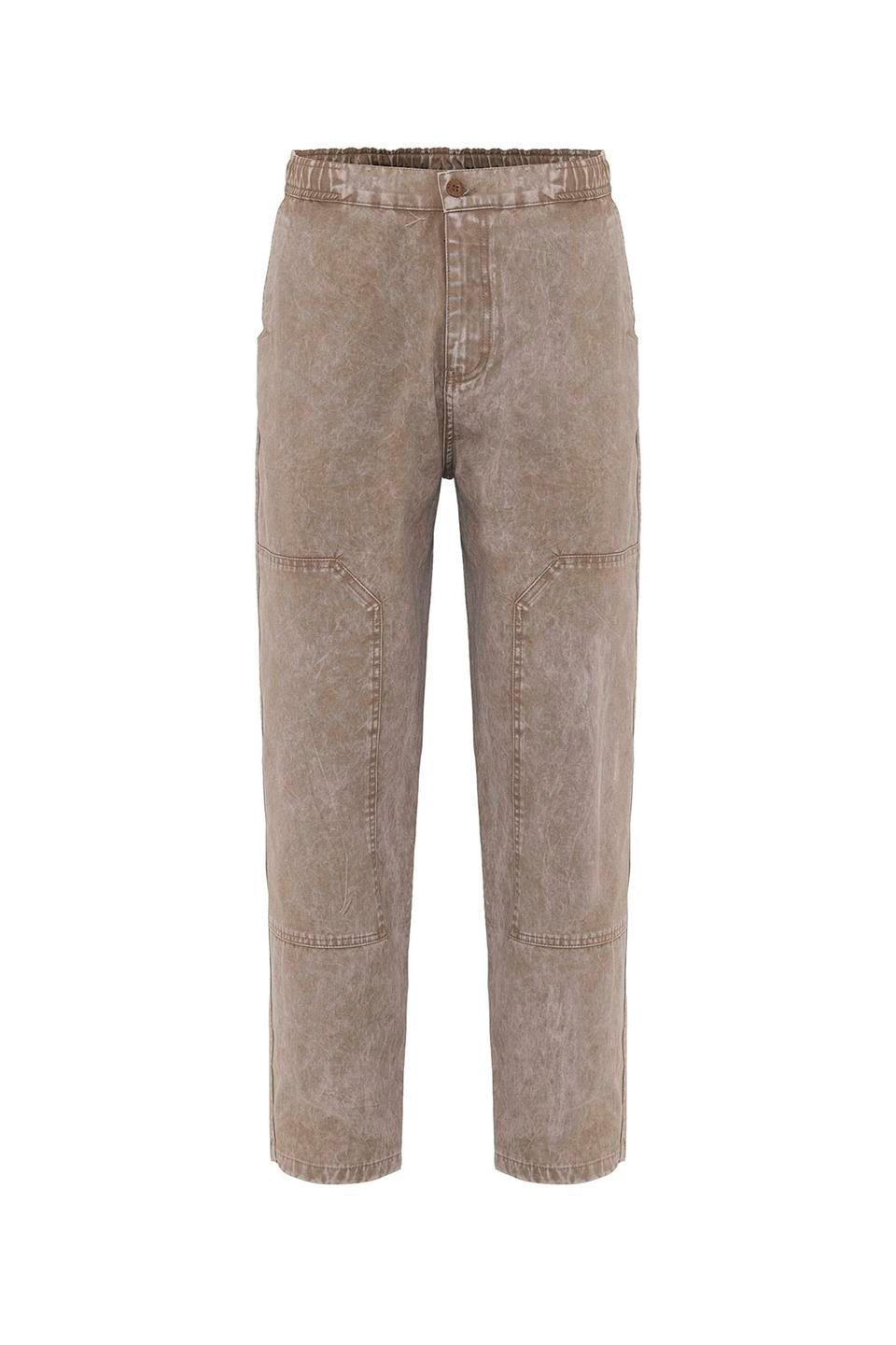 Yıkamalı Baggy Gabardin Pantolon
