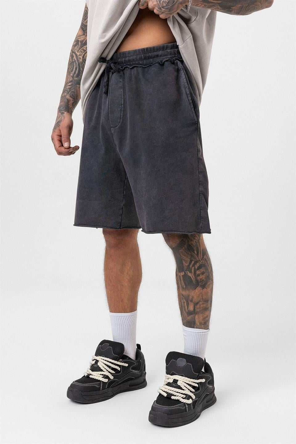 Yıkamalı Oversize Şort