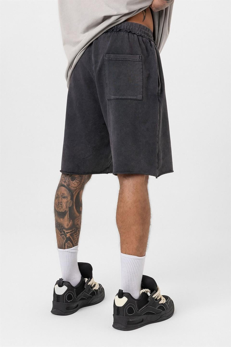 Yıkamalı Oversize Şort
