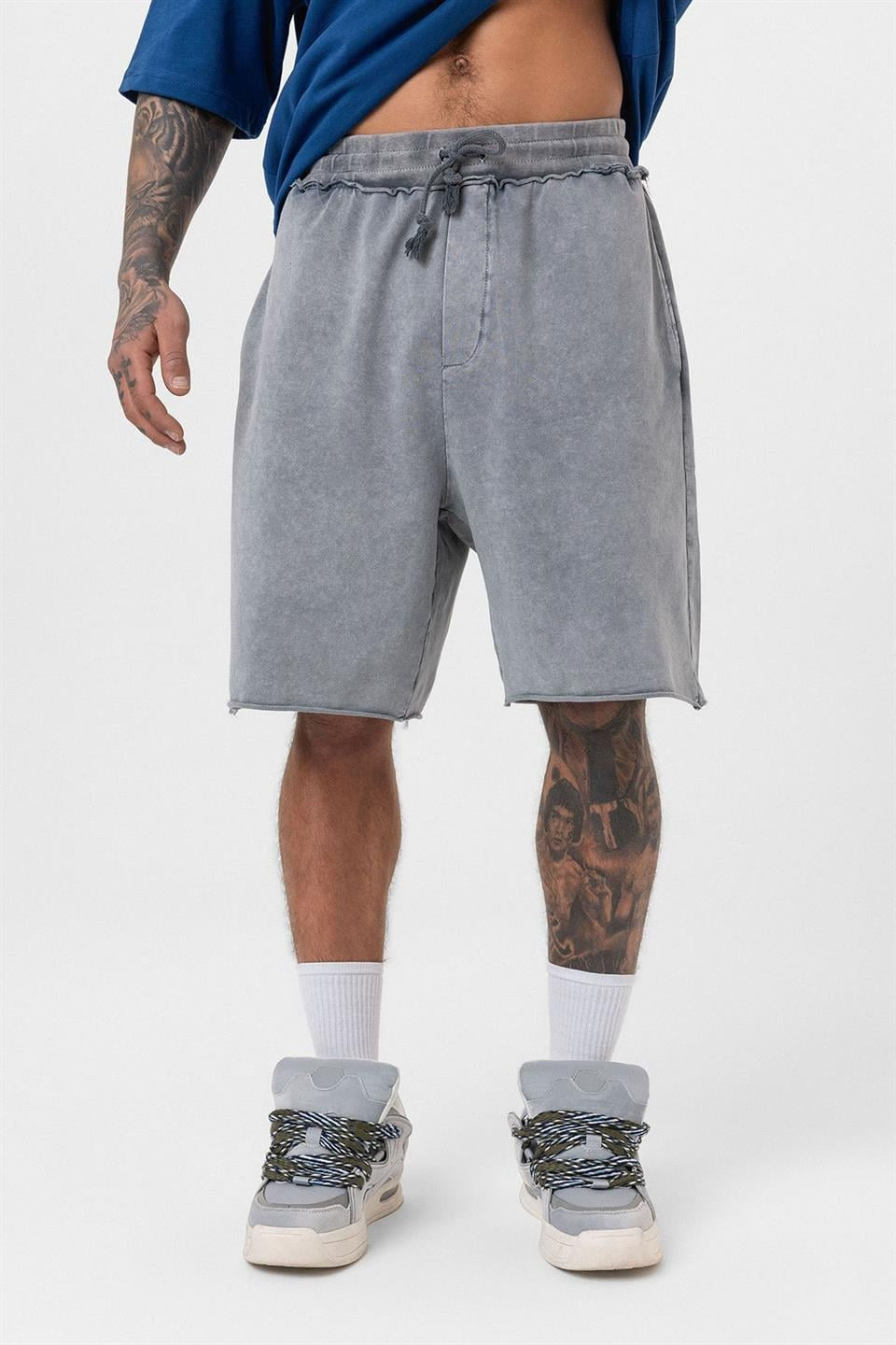Yıkamalı Oversize Şort