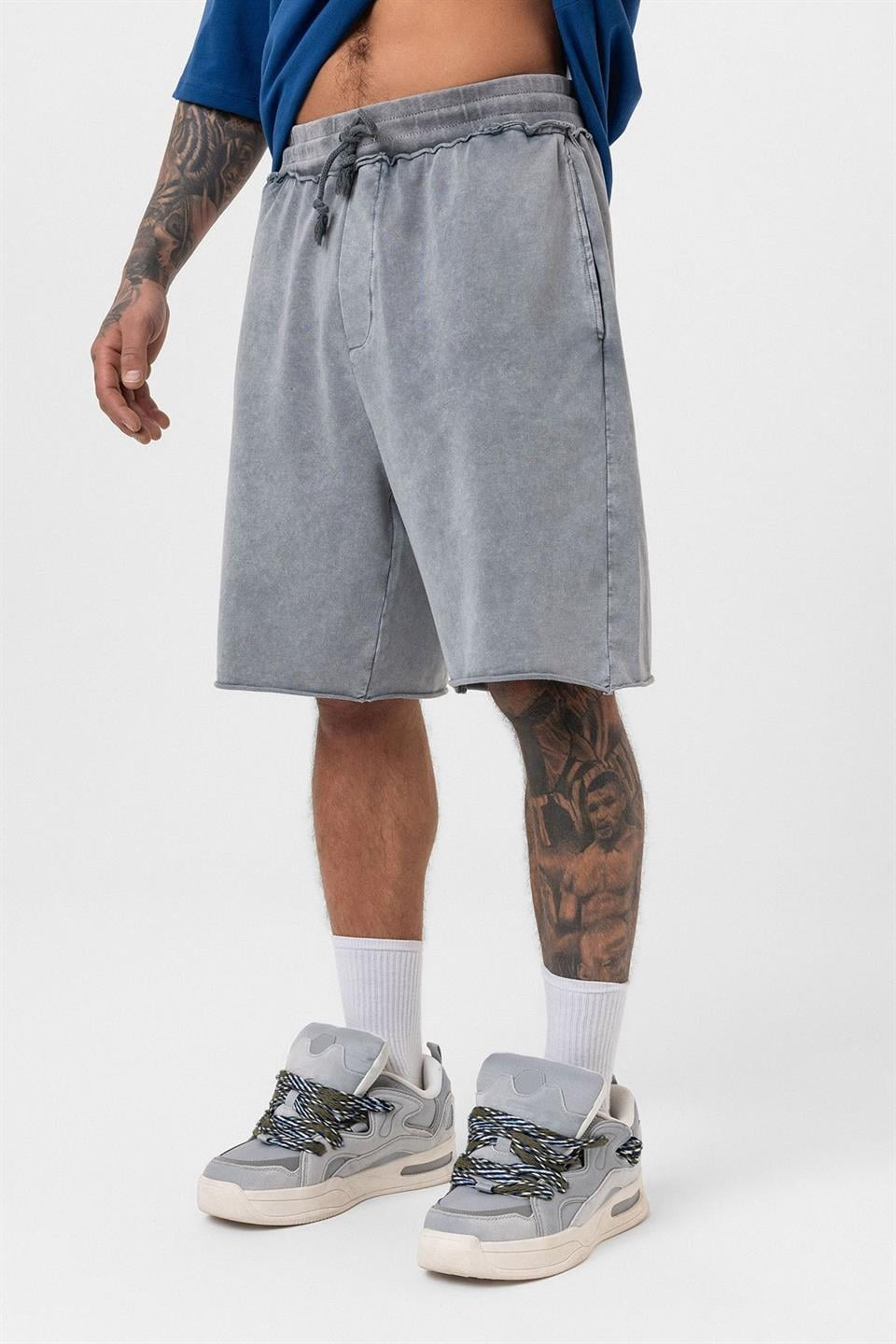Yıkamalı Oversize Şort