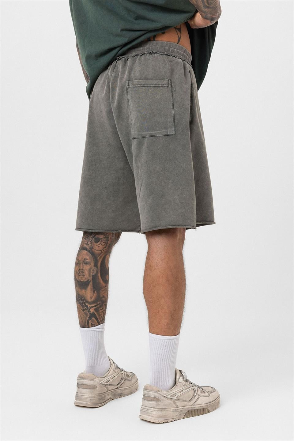 Yıkamalı Oversize Şort
