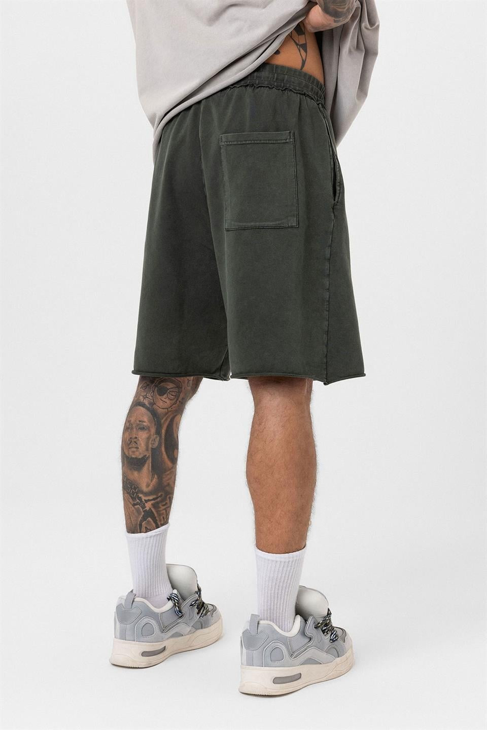Yıkamalı Oversize Şort
