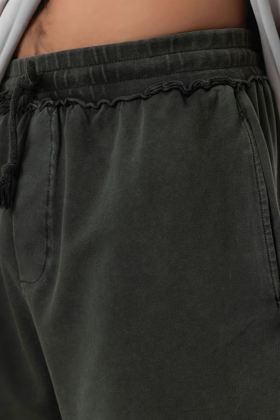 Yıkamalı Oversize Şort