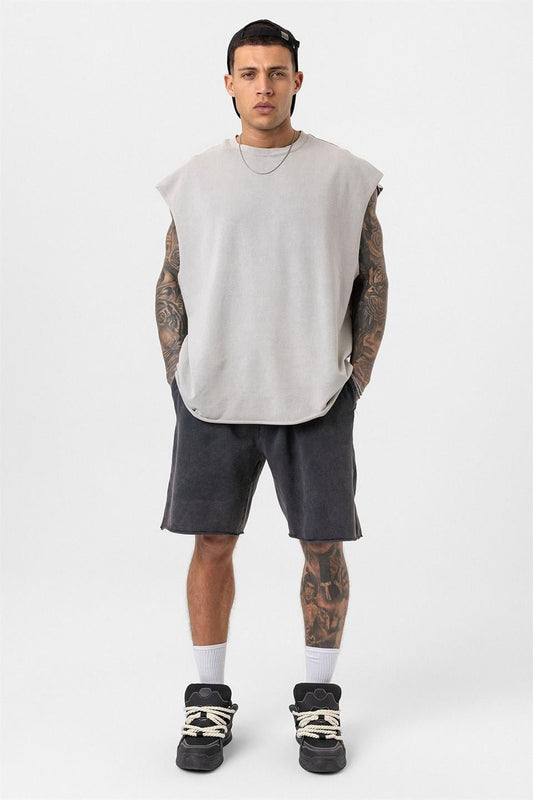 Yıkamalı Oversize Şort