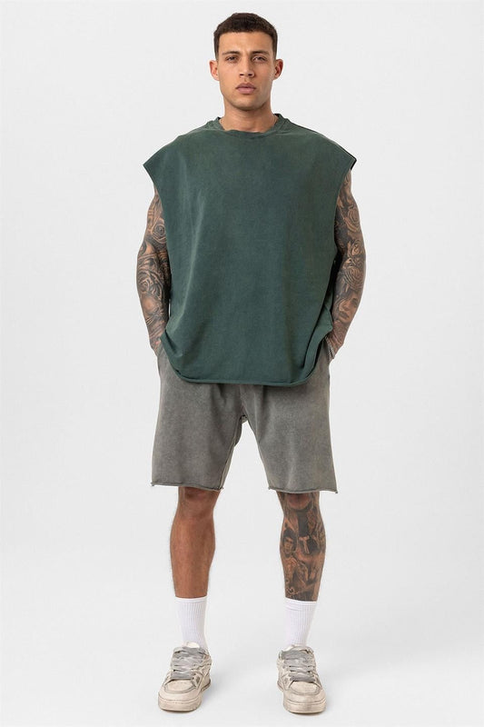 Yıkamalı Oversize Şort
