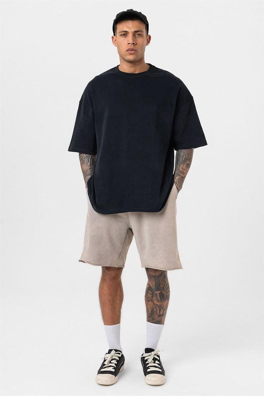 Yıkamalı Oversize Şort
