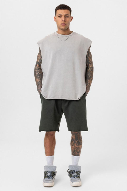 Yıkamalı Oversize Şort