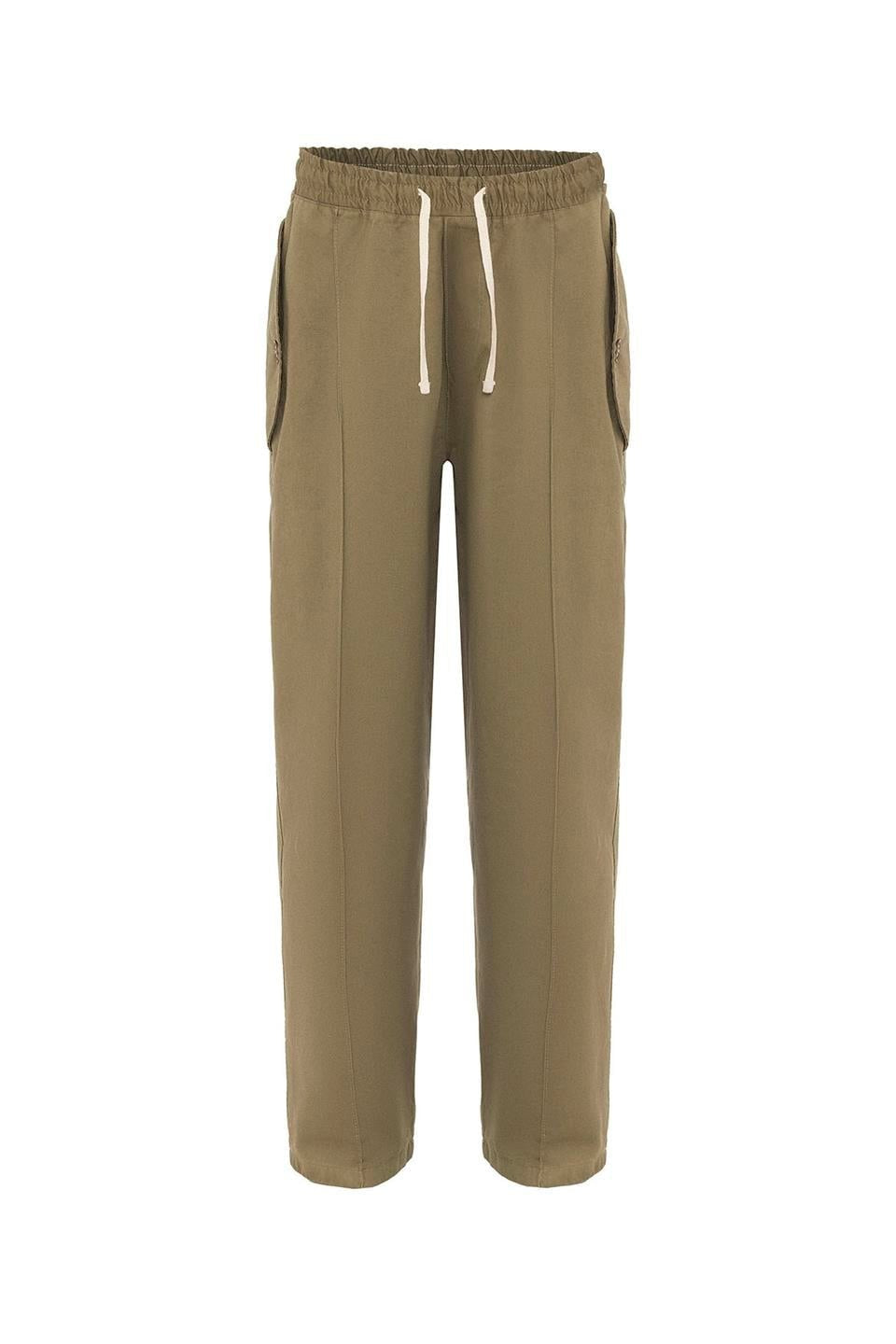 Bağcıklı Baggy Gabardin Pantolon