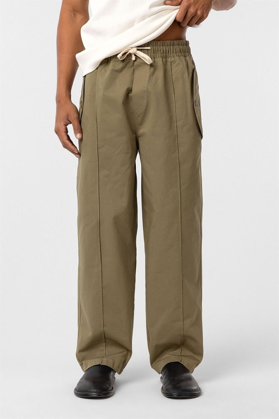 Bağcıklı Baggy Gabardin Pantolon