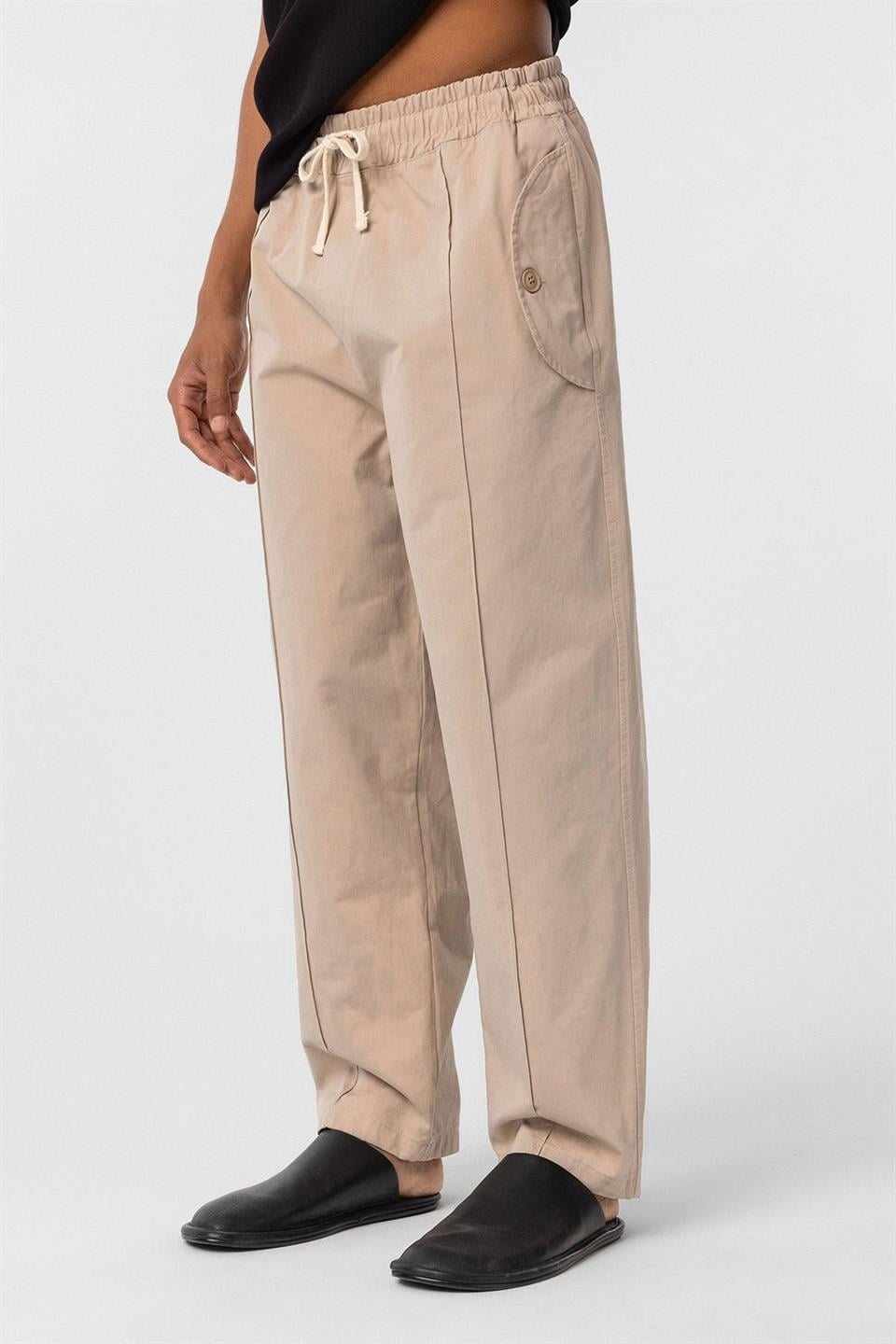 Bağcıklı Baggy Gabardin Pantolon