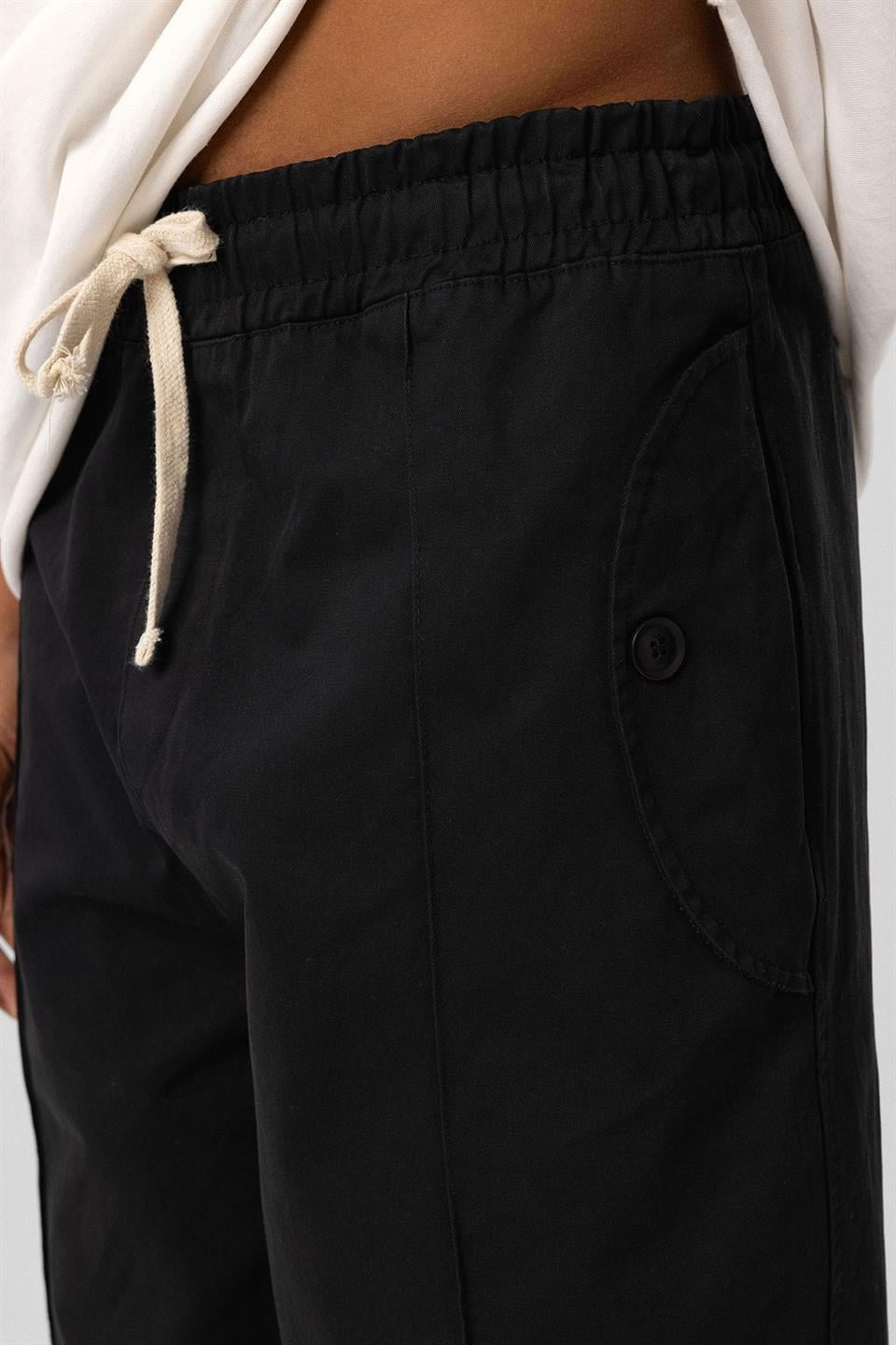 Bağcıklı Baggy Gabardin Pantolon