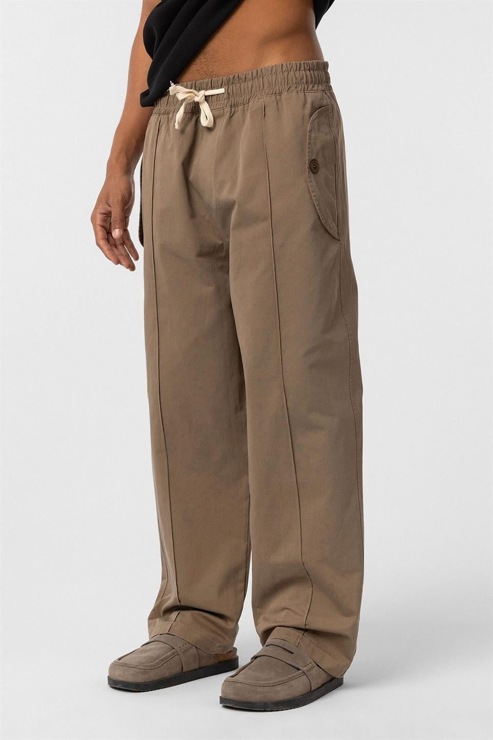 Bağcıklı Baggy Gabardin Pantolon