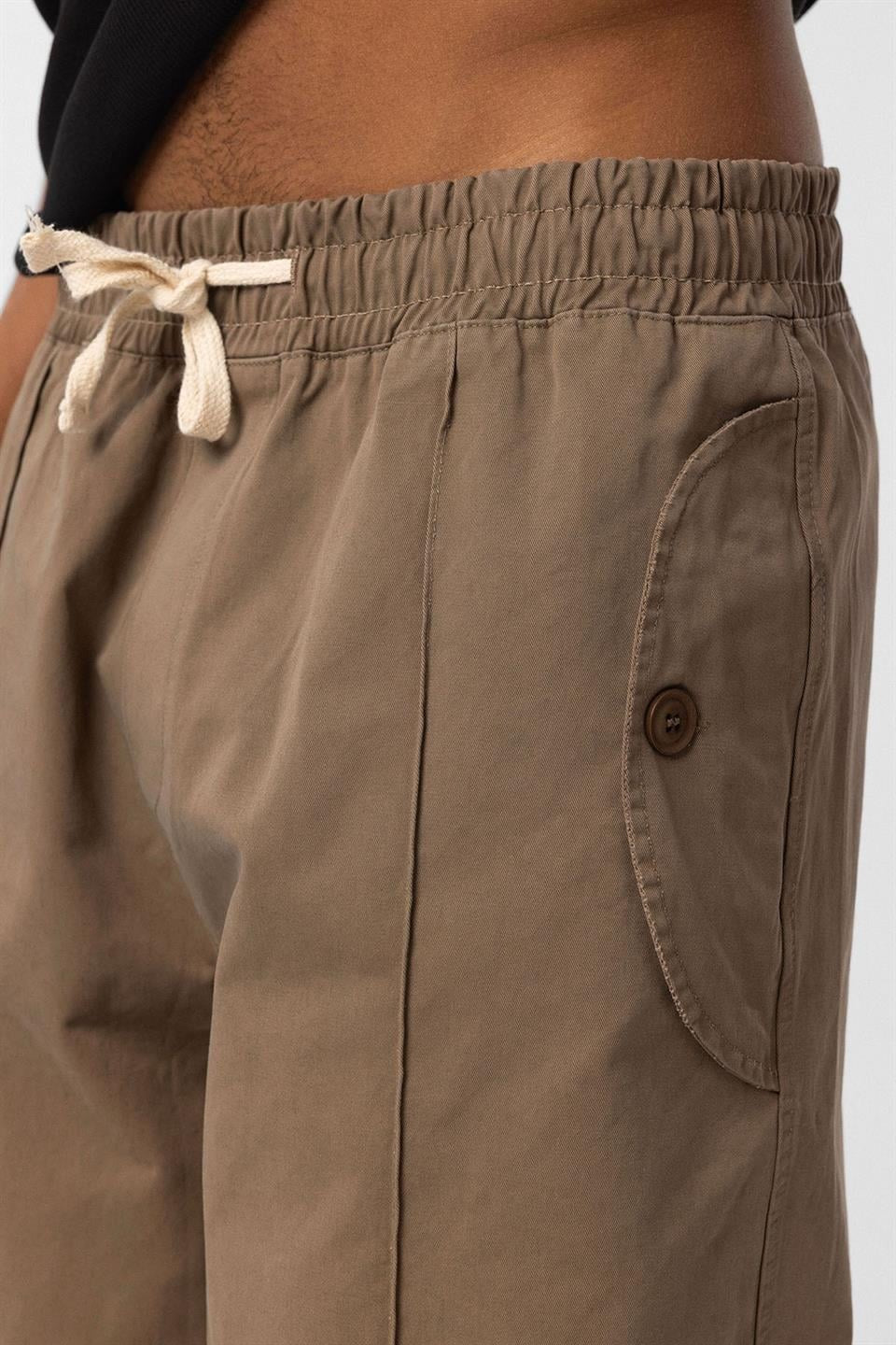 Bağcıklı Baggy Gabardin Pantolon